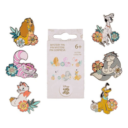 Disney by Loungefly assortiment pin's émaillés Blind Box Dogs & Cats (12)