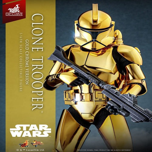 Star Wars figurine 1/6 Clone Trooper (Gold Chrome Version) Exclusive 30 cm