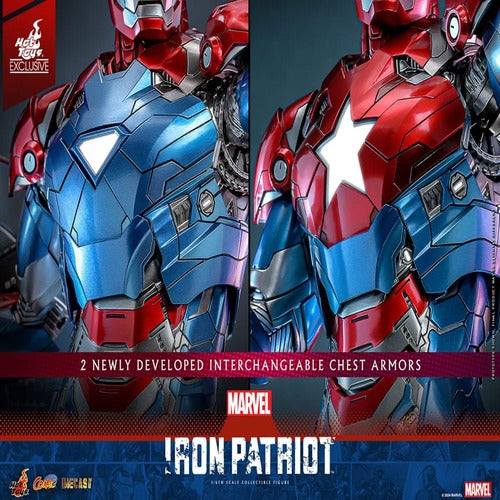 Marvel figurine Comic Masterpiece Diecast 1/6 Iron Patriot Hot Toys Exclusive 32 cm