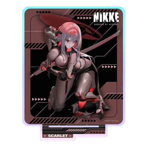 Goddess of Victory: Nikke figurine acrylique Crouching Series Scarlet Holographic 14 cm