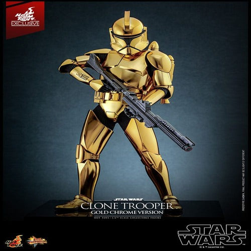 Star Wars figurine 1/6 Clone Trooper (Gold Chrome Version) Exclusive 30 cm