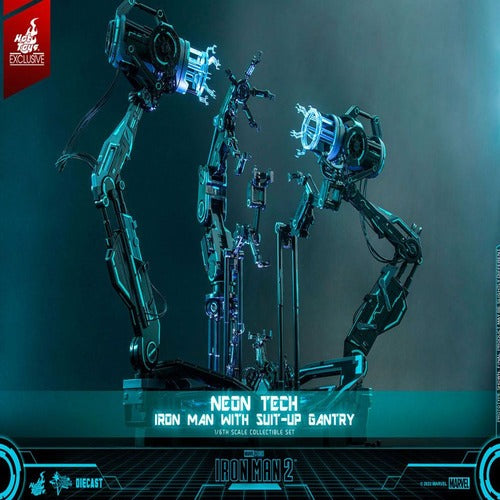 Iron Man 2 figurine 1/6 Neon Tech Iron Man with Suit-Up Gantry 32 cm