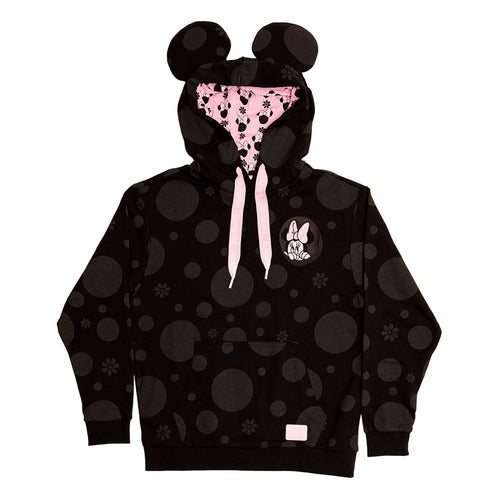 Disney by Loungefly sweater à capuche Unisexe Minnie Rocks the Dots Florals (XL)