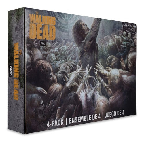 The Walking Dead pack 4 figurines Walkers 13 cm