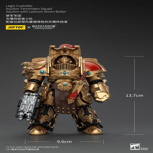 Warhammer The Horus Heresy figurine 1/18 Legio Custodes Aquilon Terminator Squad Aquilon with Lastrum Storm Bolter 14 cm