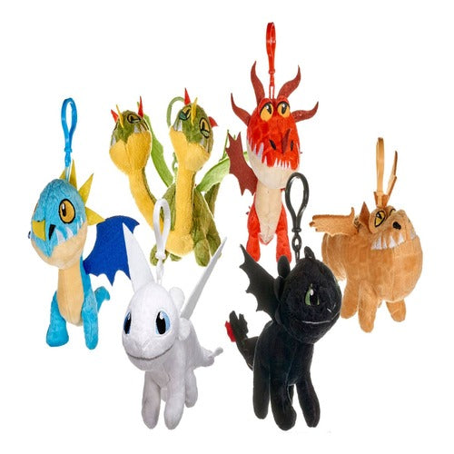 Dragons 3 assortiment porte-clés peluche 10 cm (12)