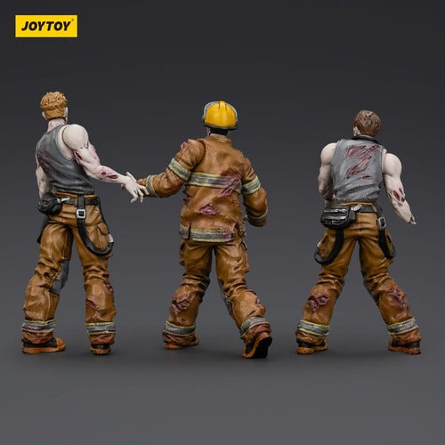 Zombie pack 3 figurines Dark Source Firefighters 8 cm