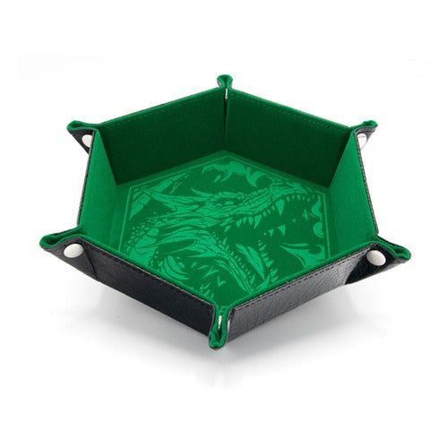 CritStones Faltbarer Würfelteller Dragon Skin Edition Green