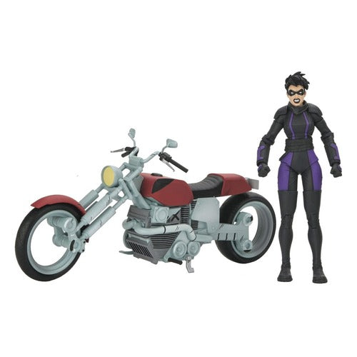 Tortues Ninja (The Last Ronin The Lost Years) figurine Casey Marie with Last Ronin Motorcycle 18 cm