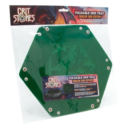 CritStones Faltbarer Würfelteller Dragon Skin Edition Green