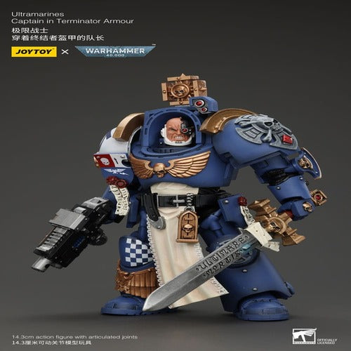 Warhammer 40k figurine 1/18 Ultramarines Captain In Terminator Armour 14 cm