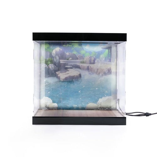 Azur Lane présentoir vitrine acrylique avec éclairage pour figurine Kashino Hot Springs Relaxation