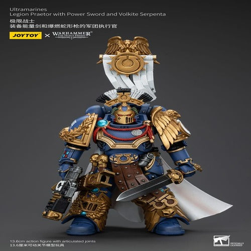 Warhammer The Horus Heresy figurine 1/18 Ultramarines Legion Praetor with Power Sword and Volkite Serpenta 20 cm