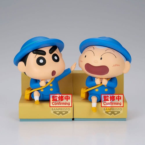 Crayon Shinchan statuette PVC Nakayoshi Memories Let's Go To Kindergarten With Masao-Kun (A: Shinnosuke) 8 cm