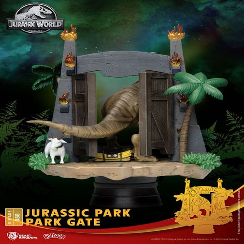 Jurassic Park D-Stage PVC Diorama Park Gate 15 cm reproduktion