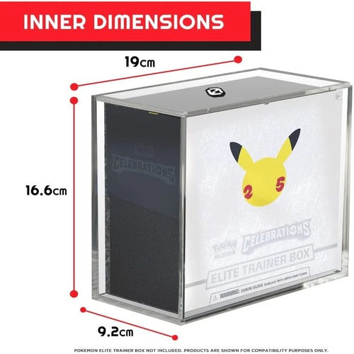 Evoretro présentoir vitrine acrylique pour Booster Boxes / Elite Trainer Boxes Ver. 2 with Sliding Lid