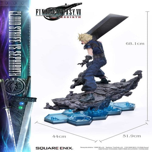 Final Fantasy VII Rebirth pack 2 statuettes 1/4 Cloud Strife vs Sephiroth 69 cm