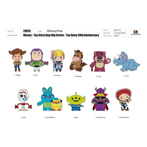 Toy Story présentoir porte-clés sac à dos 3D 30th Anniversary seriés 67 (24)
