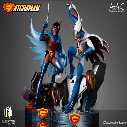 Gatchaman statuette Amazing Art Collection Ken the Eagle, The Leader of the Science Ninja Team 34 cm