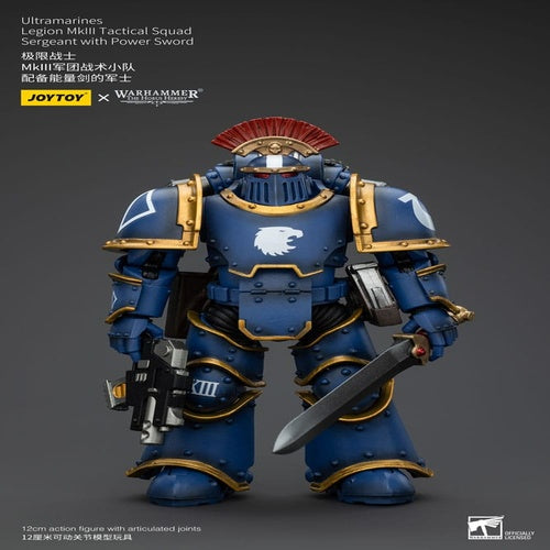 Warhammer The Horus Heresy Actionfigur 1/18 Ultramarines Legion MKIII Tactical Squad Sergeant with Power Sword 12 cm