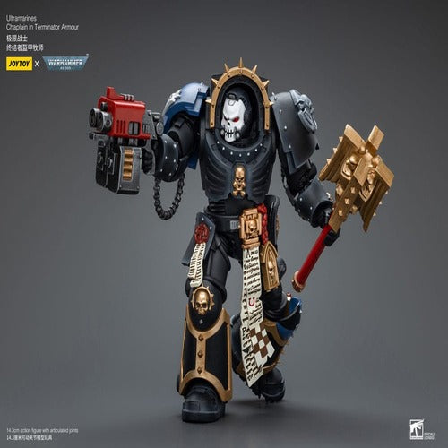 Warhammer 40k figurine 1/18 Ultramarines Chaplain in Terminator Armour 12 cm