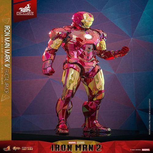 Iron Man figurine Movie Masterpiece Diecast 1/6 Iron Man Mark VI (Fractal Armor) Hot Toys Exclusive 33 cm