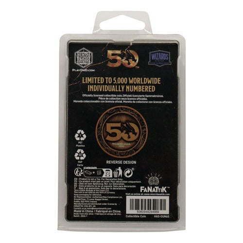 Dungeons & Dragons Sammelmünze 50th Anniversary Antique Gold Edition 4 cm