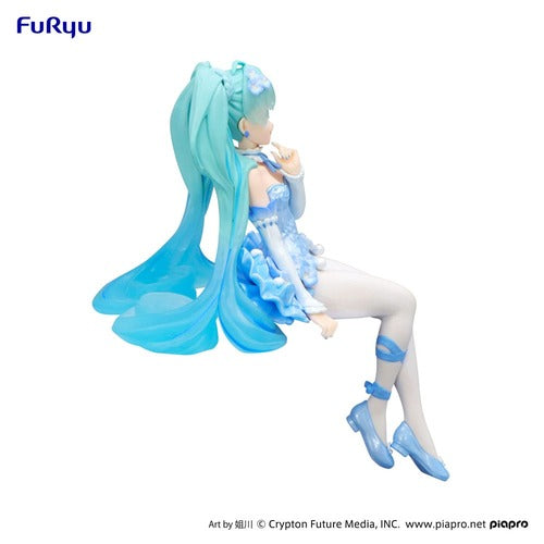 Hatsune Miku statuette PVC Noodle Stopper Flower Fairy Nemophila Pail Blue Color Ver. 15 cm