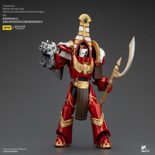 Warhammer The Horus Heresy figurine 1/18 Thousand Sons Sekhmet Terminator Cabal Sekhmet with Combi-Bolter and Achea Force Weapon 14 cm