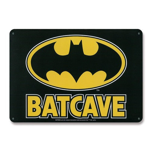 DC Comics panneau métal Batcave 15 x 21 cm