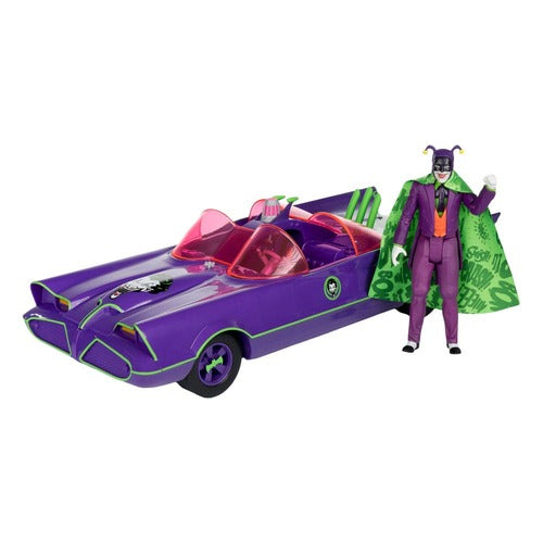 DC Retro figurine avec voiture Batman 66 Batmobil with Joker (Gold Label)