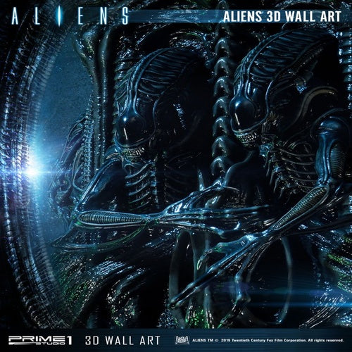 Aliens 3D Wand-Relief 32 x 50 cm