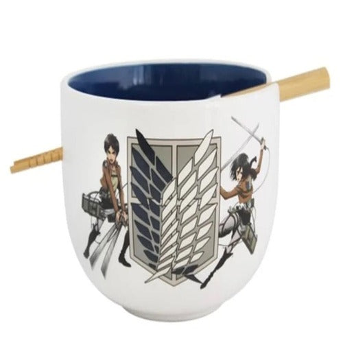 Attack on Titan bol à ramen avec baguettes Survey Corps 414 ml