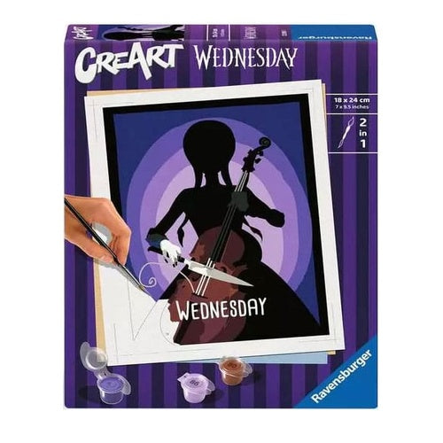 Wednesday set de peinture par numéros CreArt Wednesday 18 x 24 cm