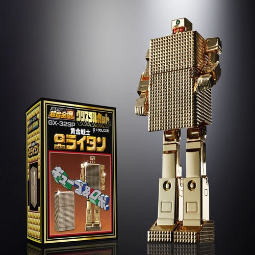 Golden Warrior Gold Lightan figurine Diecast Soul of Chogokin GX-32SP Gold Lightan 50th Anniversary Ver. 13 cm