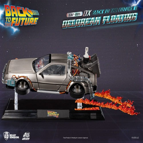 Back to the Future Statuette Egg Attack Floating Back to the Future II DeLorean Deluxe Version heo EU Exclusive 20 cm