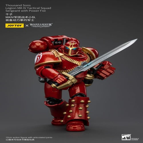 Warhammer The Horus Heresy figurine 1/18 Thousand Sons Legion MK IV Tactical Squad Sergeant with Power Fist 12 cm