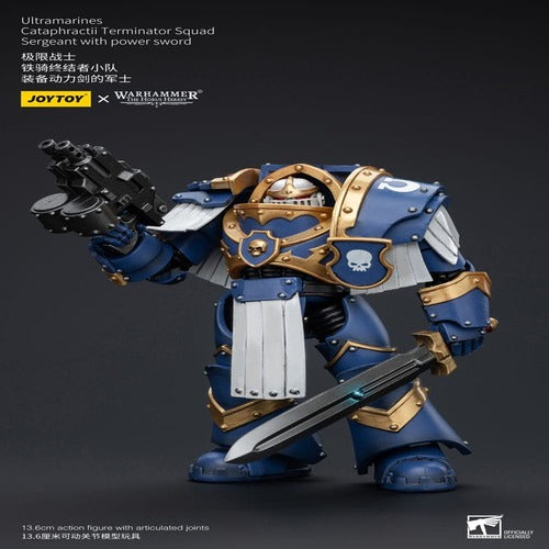 Warhammer The Horus Heresy figurine 1/18 Ultramarines Cataphractii Terminator Squad Sergeant with Power Sword 14 cm