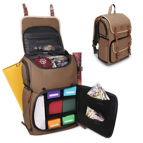 Enhance TCG Series Trading Card Backpack Designer Edition Tan Full-size
