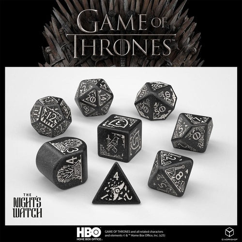 Game of Thrones pack dés Night's Watch (8)
