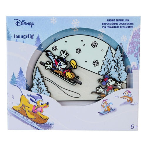 Disney by Loungefly 3" pin's émaillés Mickey and friends Winter Wonderland Limited Edition 8 cm