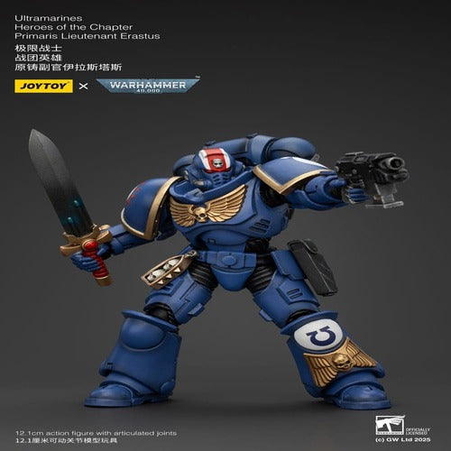 Warhammer 40k figurine 1/18 Ultramarines Heroes of the Chapter Primaris Lieutenant Erastus 20 cm