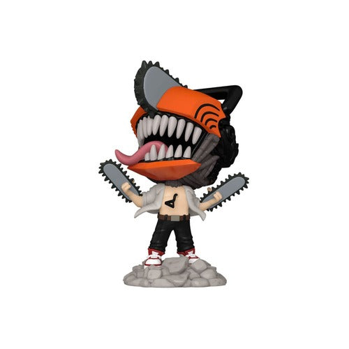 Chainsaw Man POP! & Tee Vinyl Figur & T-Shirt Set Chainsaw Man Leaping Größe L