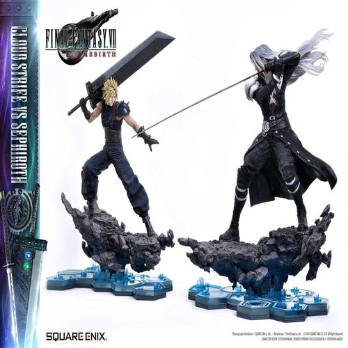 Final Fantasy VII Rebirth pack 2 statuettes 1/4 Cloud Strife vs Sephiroth 69 cm
