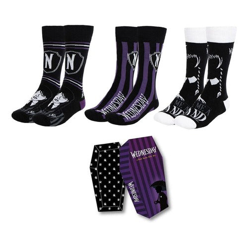 Wednesday pack 3 paires de chaussettes 36-43