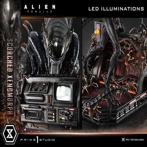 Alien: Romulus statuette Museum Masterline XL 1/3 Scorched Xenomorph 98 cm