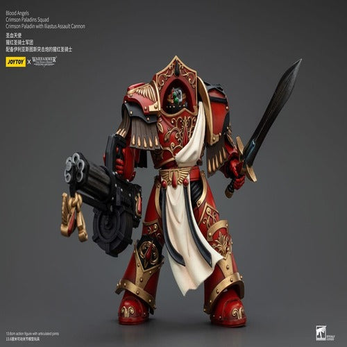 Warhammer The Horus Heresy figurine 1/18 Blood Angels Crimson Paladins Squad Crimson Paladin with Iliastus Assault Cannon 14 cm