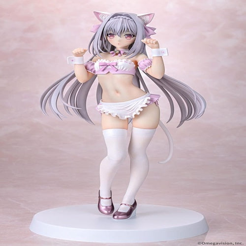 Tsuki ni Yorisou Otome no Sahou statuette PVC 1/6 Luna Sakurakouji Cat Maid Sakura Color Ver. 26 cm