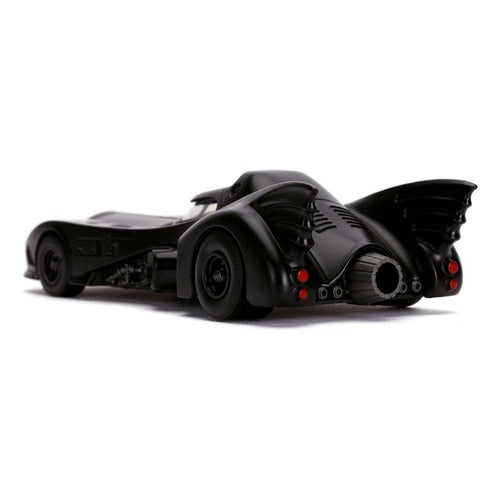 Batman 1989 1/32 Hollywood Rides 1989 Batmobile métal avec figurine