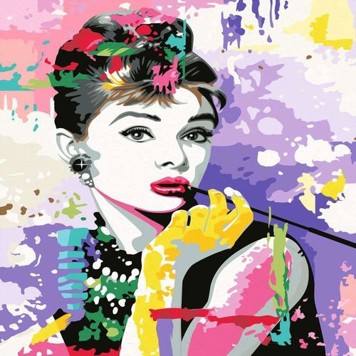 Audrey Hepburn set de peinture par numéros CreArt 30 x 40 cm